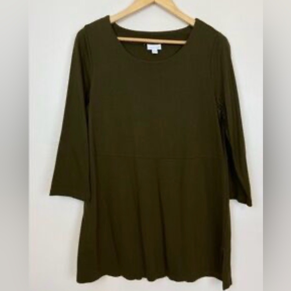J, Jill Pointe Women’s tunic, olive green, size s
